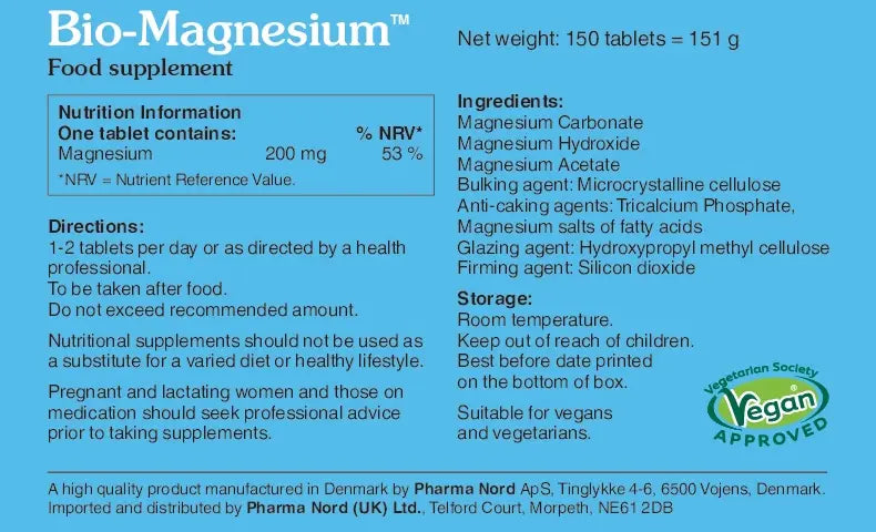 Pharma Nord Bio Magnesium 200mg 60 Tablets