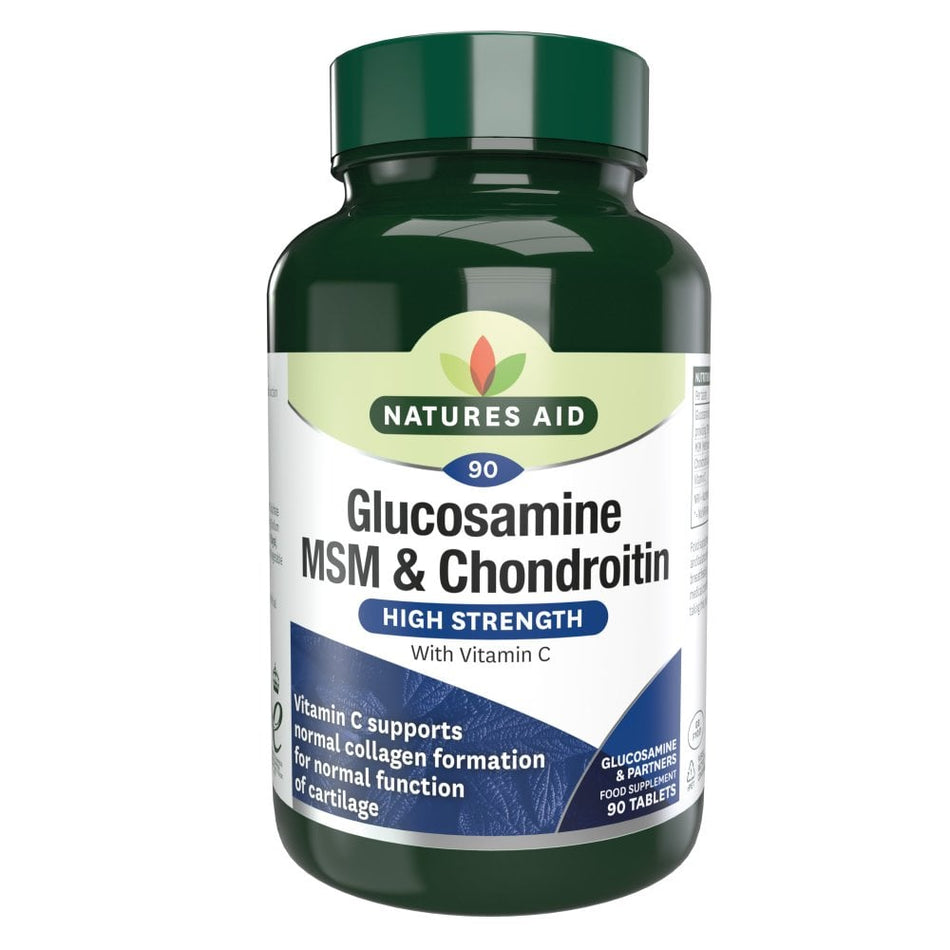 Natures Aid Glucosamine MSM & Chondroitin 90 Capsules - MicroBio Health™