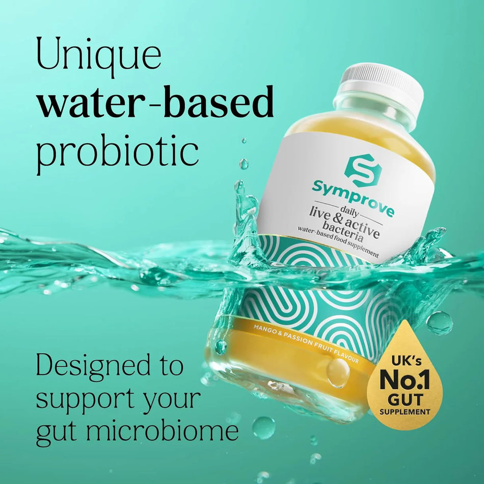 Symprove Mango & Passionfruit Flavour Water Based Food Supplement 4 x 500ml 4 Week Supply