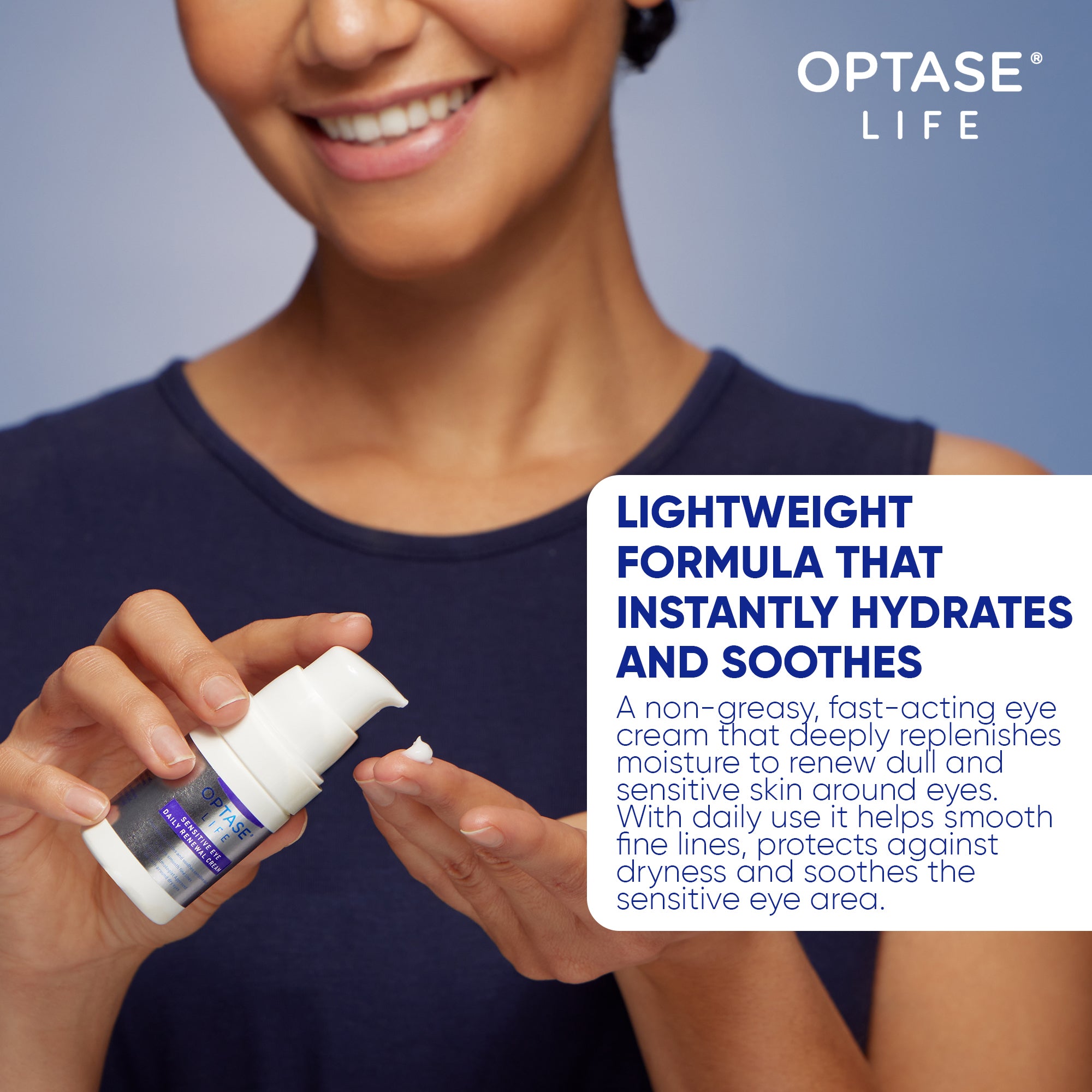 Optase Life Sensitive Eye Daily Renewal Cream 15ml - MicroBio Health™