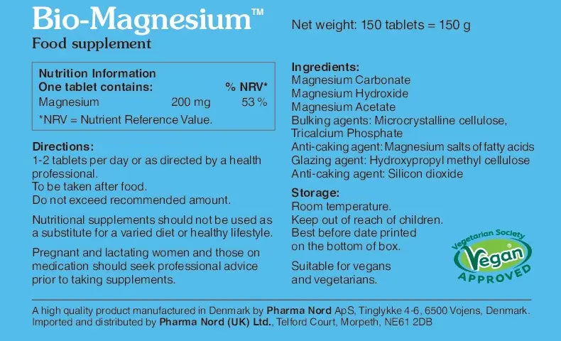 Pharma Nord Bio Magnesium 200mg 150 Tablets