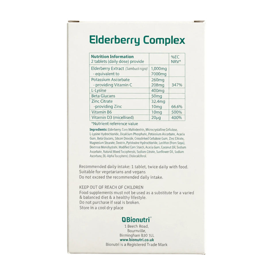 Bionutri Elderberry Complex 90 Tablets
