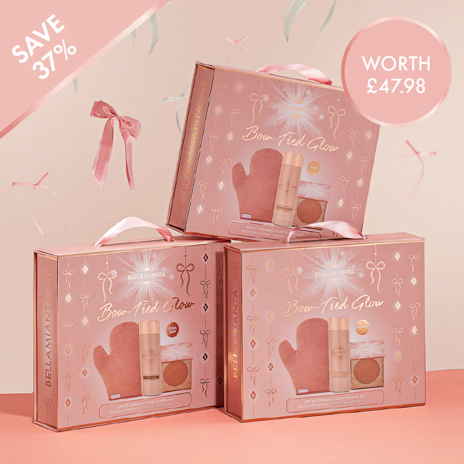 BOW TIED GLOW LIQUID GOLD TANNING GIFT SET