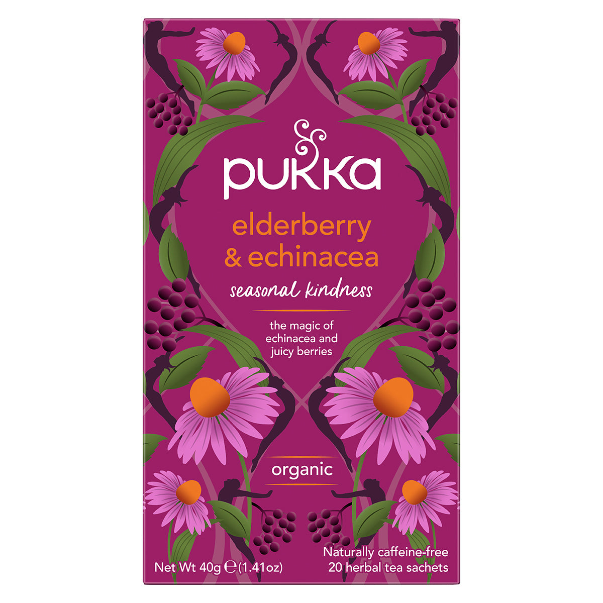 Pukka Herbs Organic Elderberry & Echinacea 20 Tea Bags - MicroBio Health™