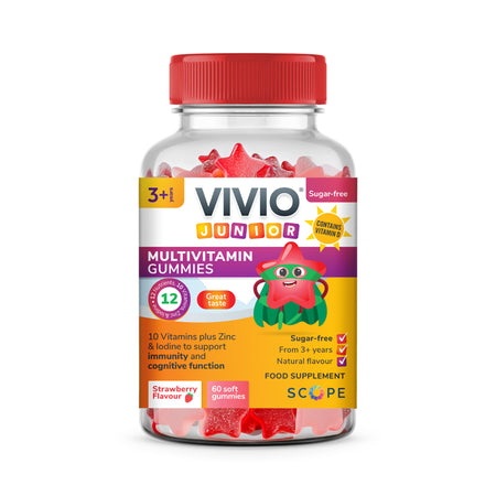 VIVIO Junior Multivitamin Gummies - Strawberry 60 - MicroBio Health™