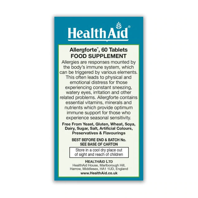 Health Aid Allergforte 60 tabs - MicroBio Health