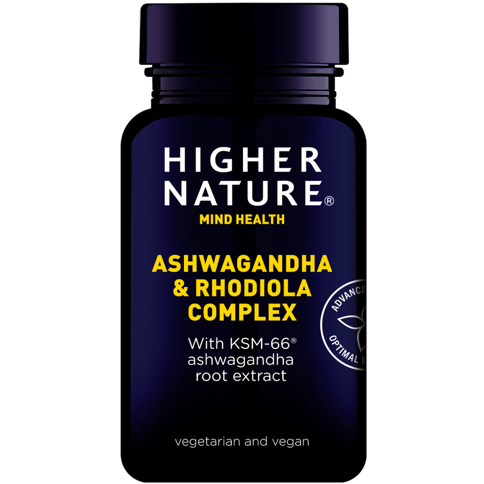 Higher Nature Ashwaganda & Rhodiola 30 - MicroBio Health