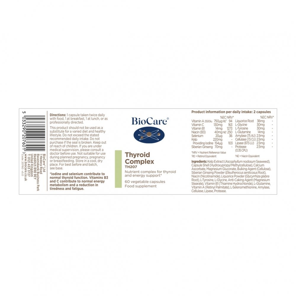 BioCare Thyroid Complex 60 Caps - MicroBio Health