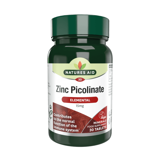 Natures Aid Zinc Picolinate 15mg 30 Tablets