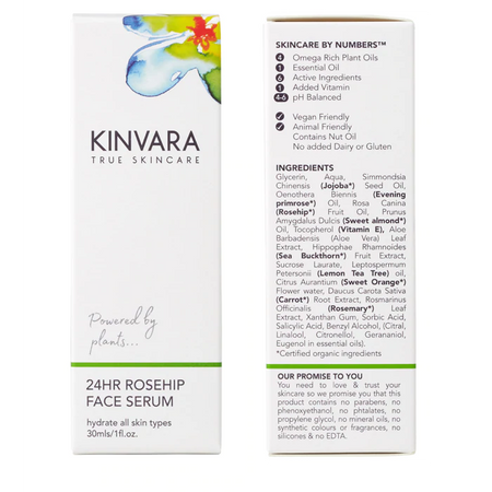 Kinvara 24Hr Rosehip Face Serum 30ml - MicroBio Health